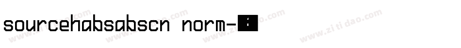 sourcehabsabscn norm字体转换